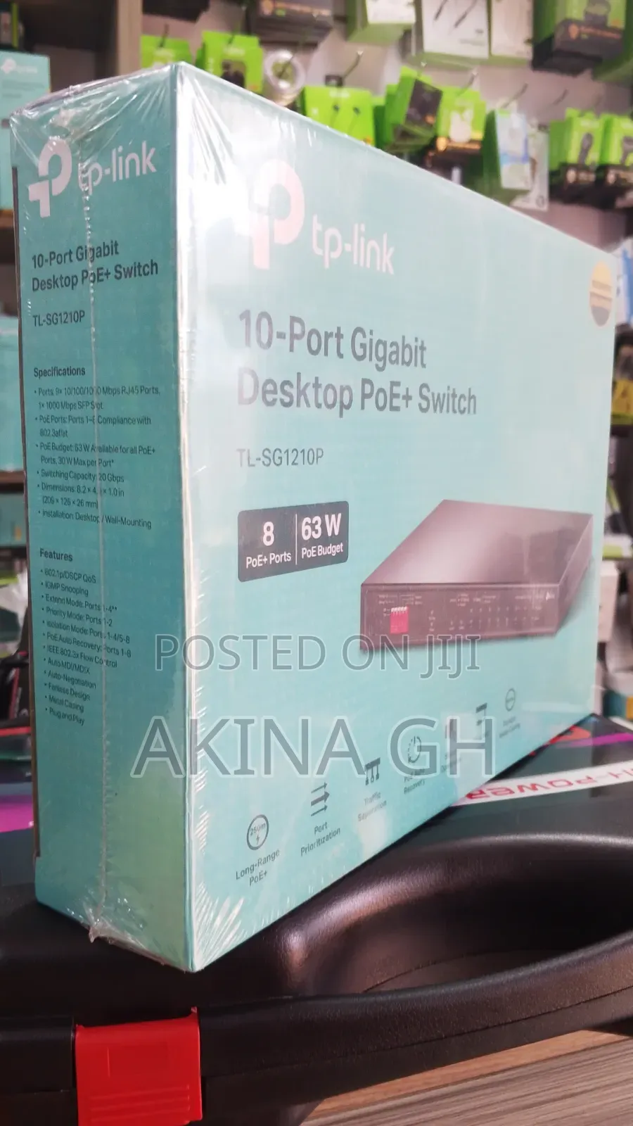 Tp Link 10 Port Gigabit Desktop POE+ Switch/Tl-Sg1210p