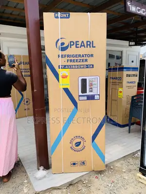 Available Now Pearl Double Door Fridge PF-433bg Black