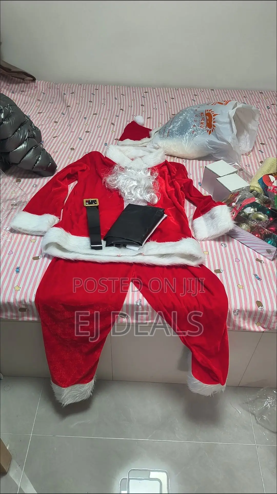Santa Claus Christmas Costume 10 Piece Set