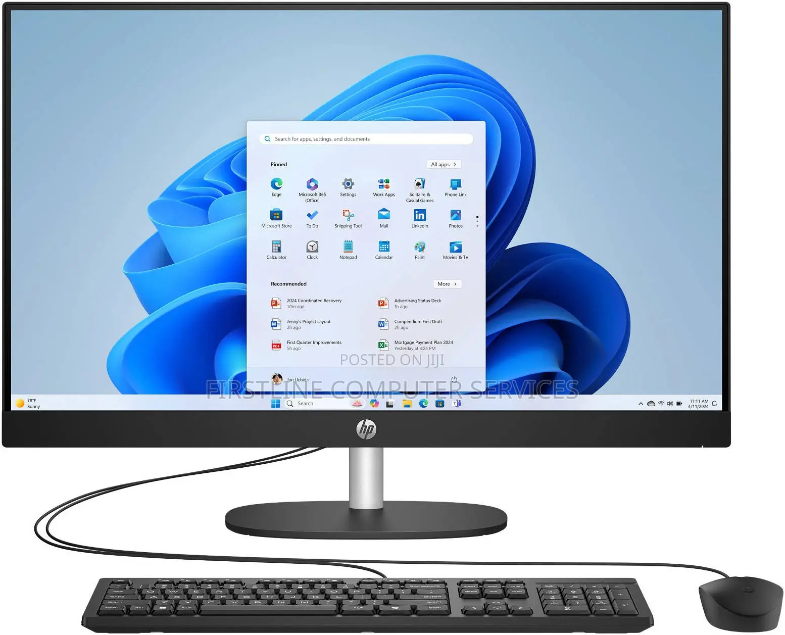 New Desktop Computer HP AiO 27 16GB Intel Core Ultra 7 SSD 512GB