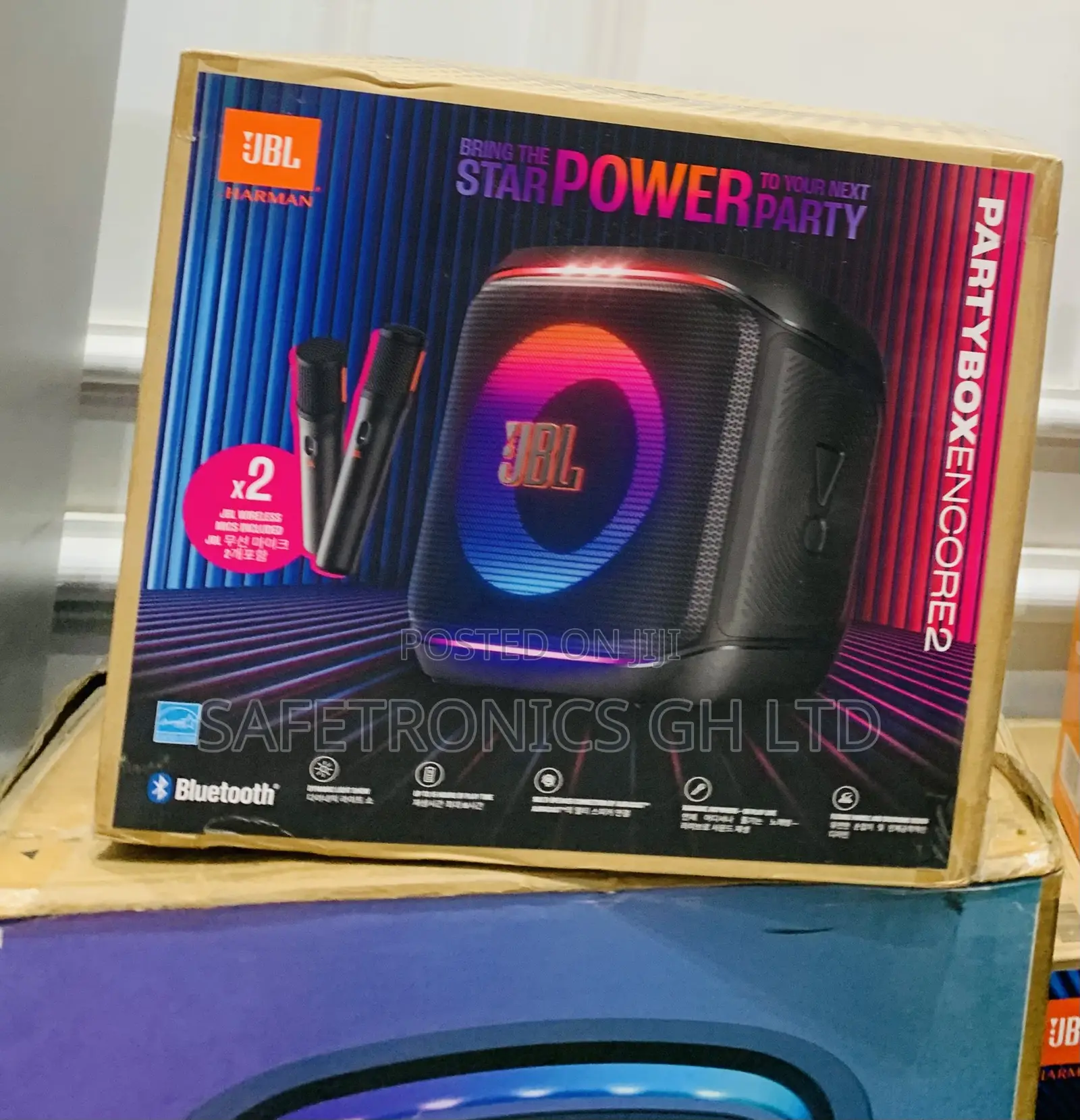 Excellent Best JBL Partybox Encore 2 Speaker With 2 Mics