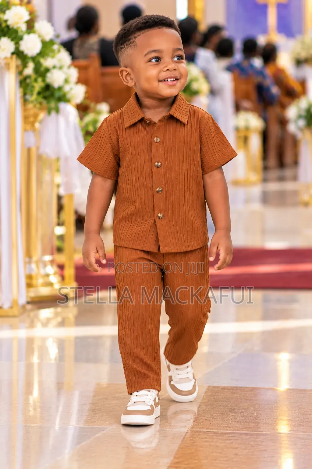 Brown Trousers With Shirt for 1-5yrs