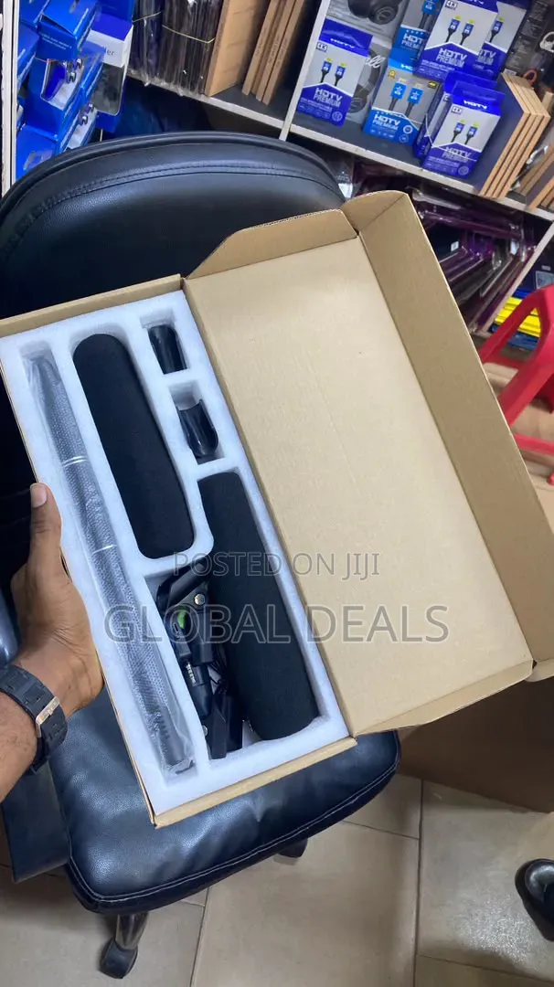 Professional Interview Shotgun Microphone Kit. 2in1 Boom Mic