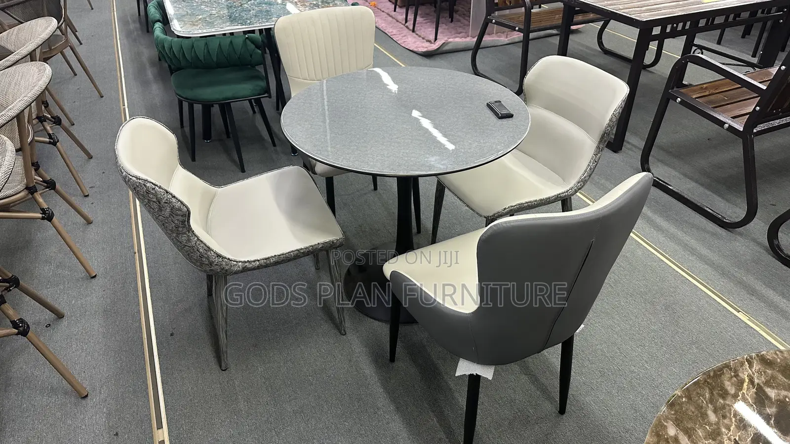 Modern Round Dining Set (1+4)