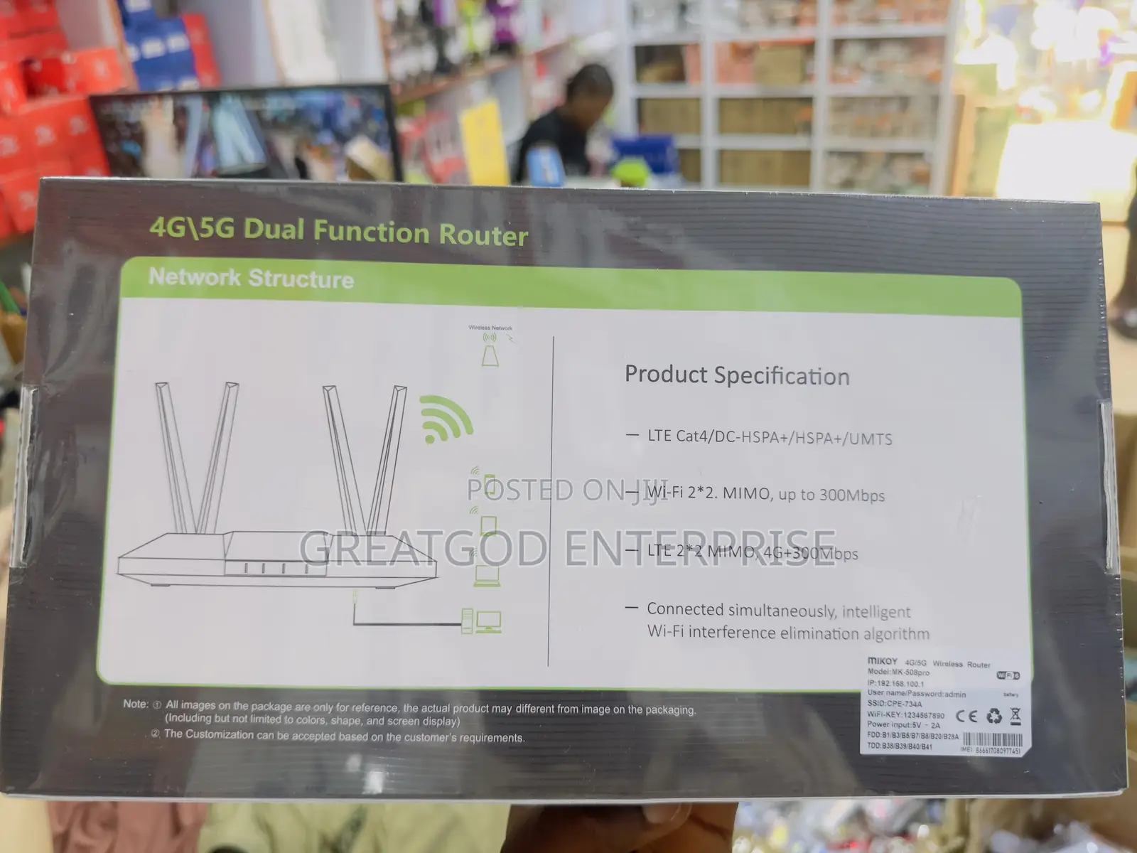 Mikoy 4g/5g WiFi Dual Function Router