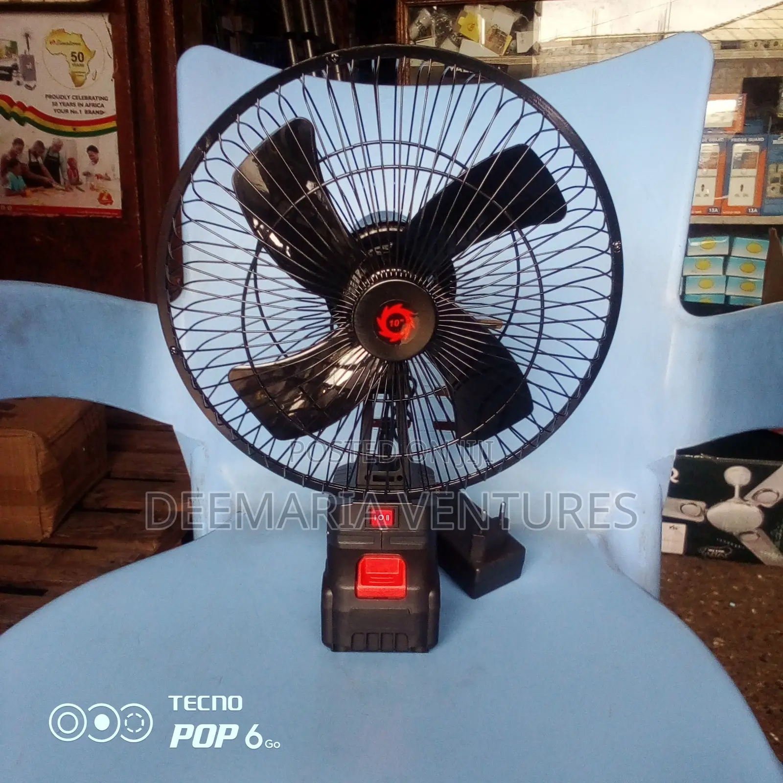 10 Inches Lithium Rechargeable Battery Mobile Fan
