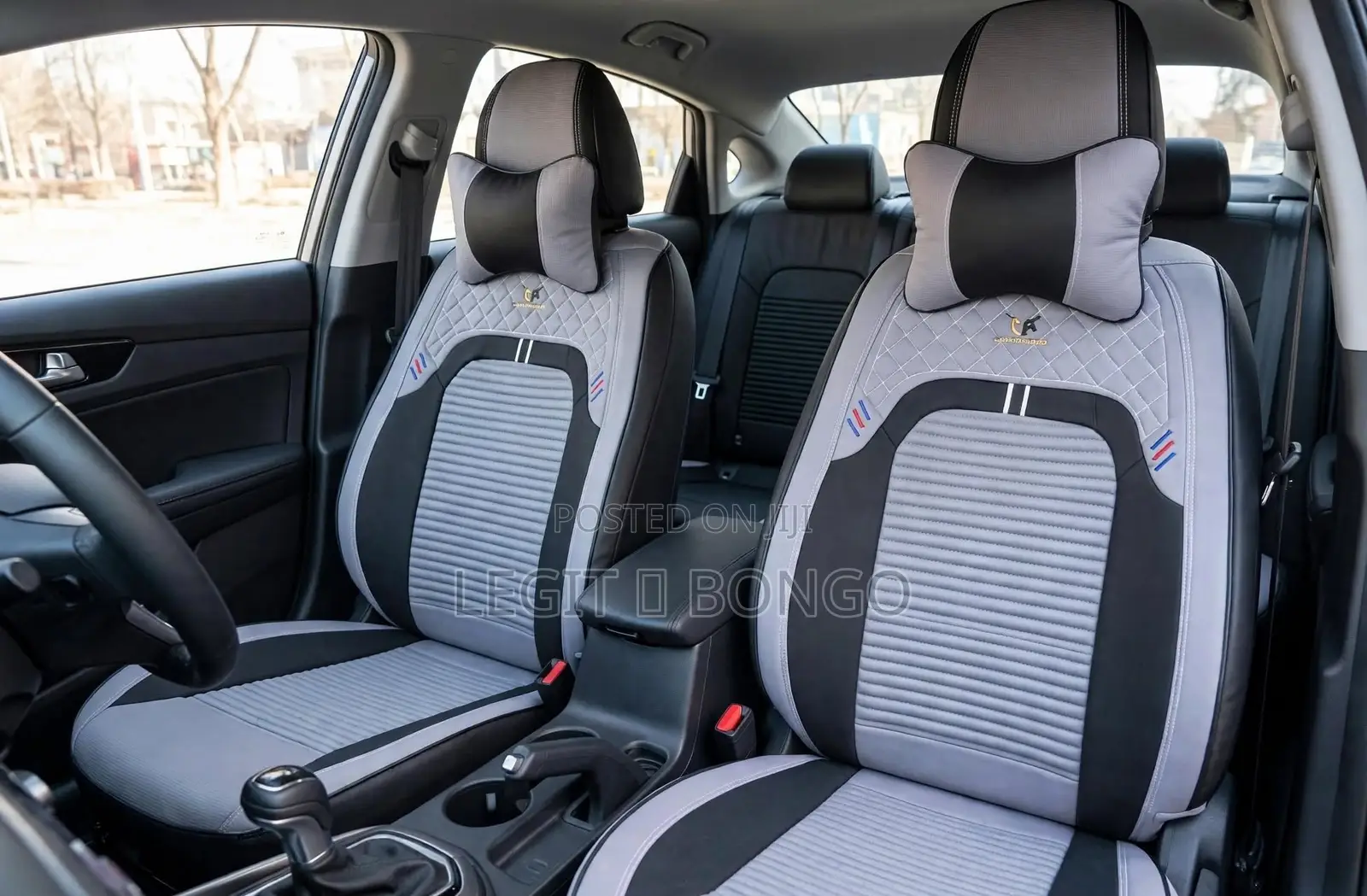 PREMIUM CAR SEAT COVERS - Grey & Black Edition