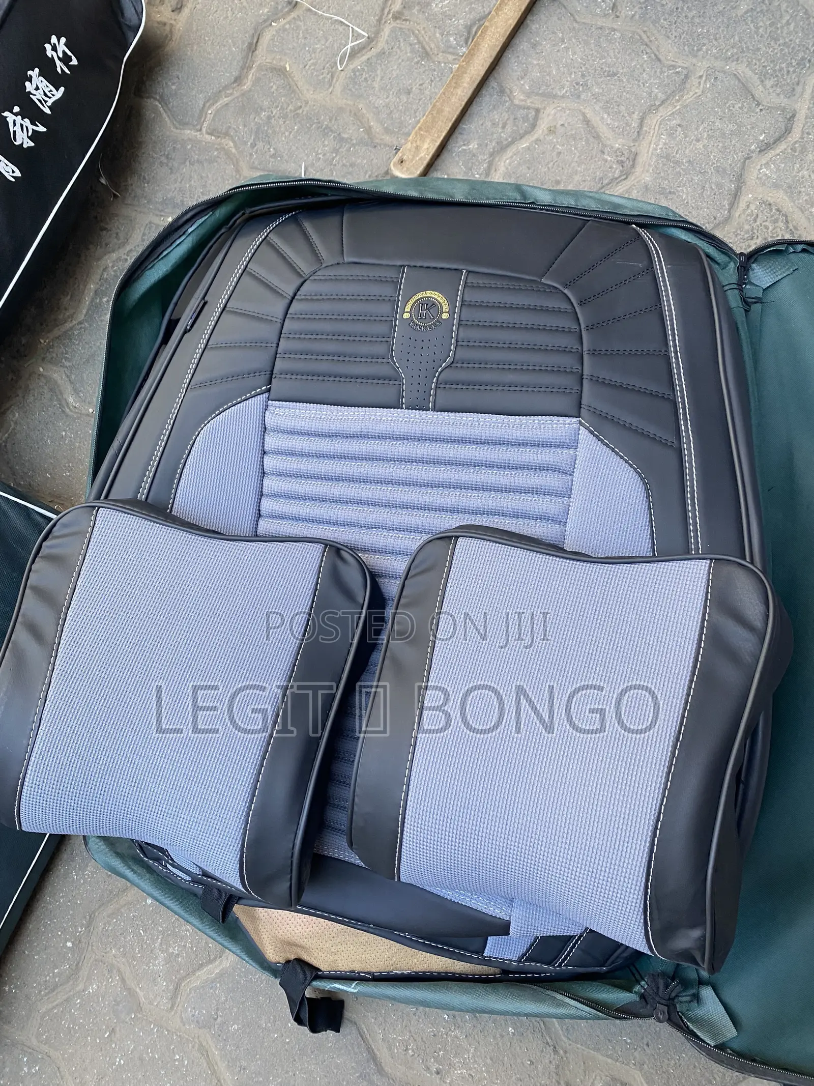 PREMIUM CAR SEAT COVERS - Grey & Black Edition