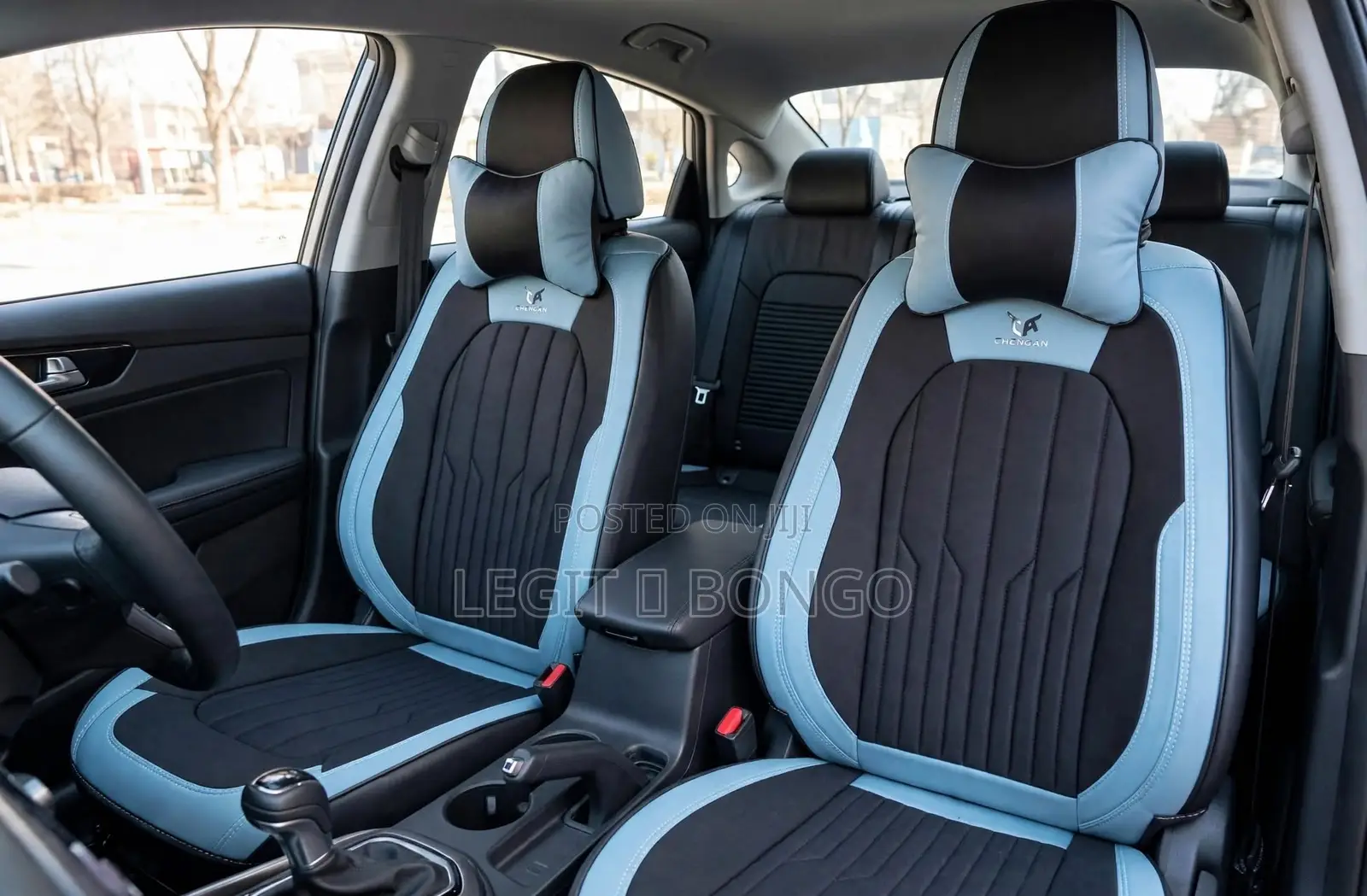 CHENGAN PREMIUM SEAT COVERS - Sky Blue & Black 