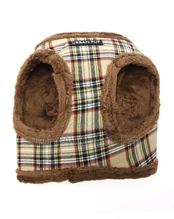 Brown Tartan Dog Harness – Soft Comfortable & Stylish Pet Harness