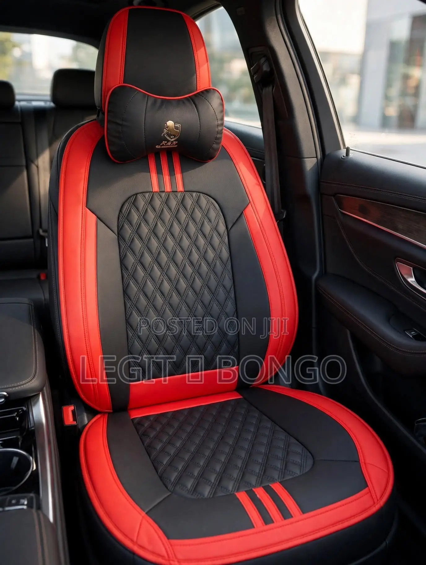 Premium Red & Black Seat Cover