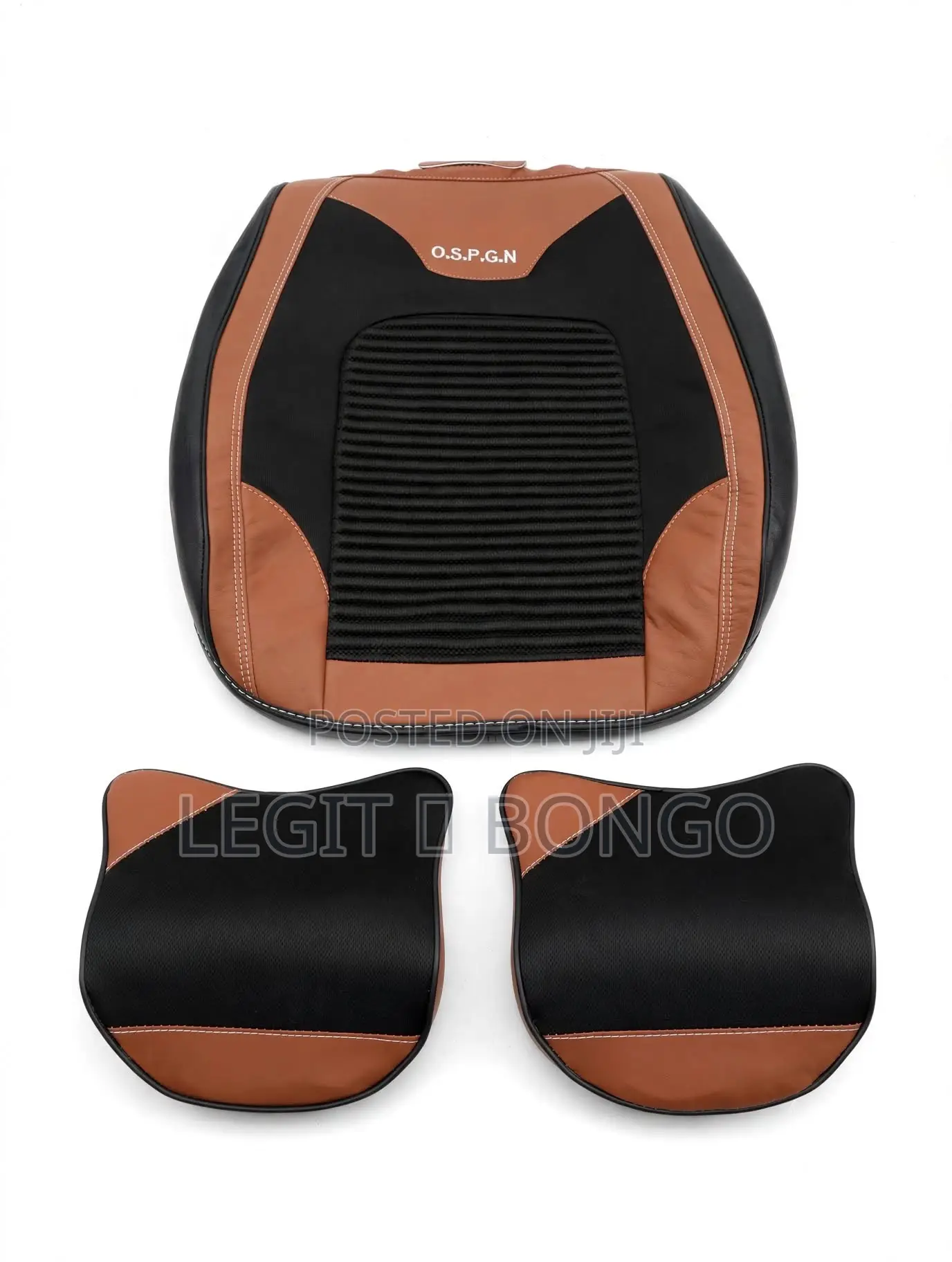 Brown & Black O.S.P.G.N Premium Leather Seat Covers