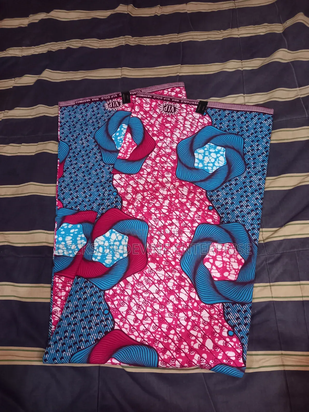 Blue & Pink African Print(Me Ba W) Abroyire)