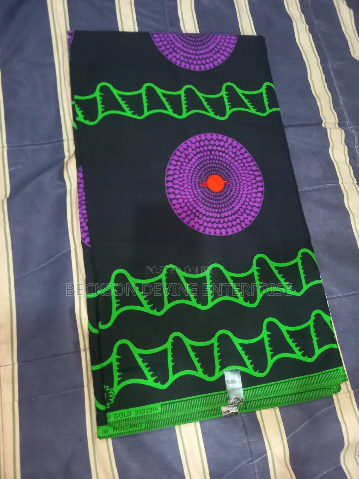 Colourful Black African Print(Me Ba W) Abroyire)