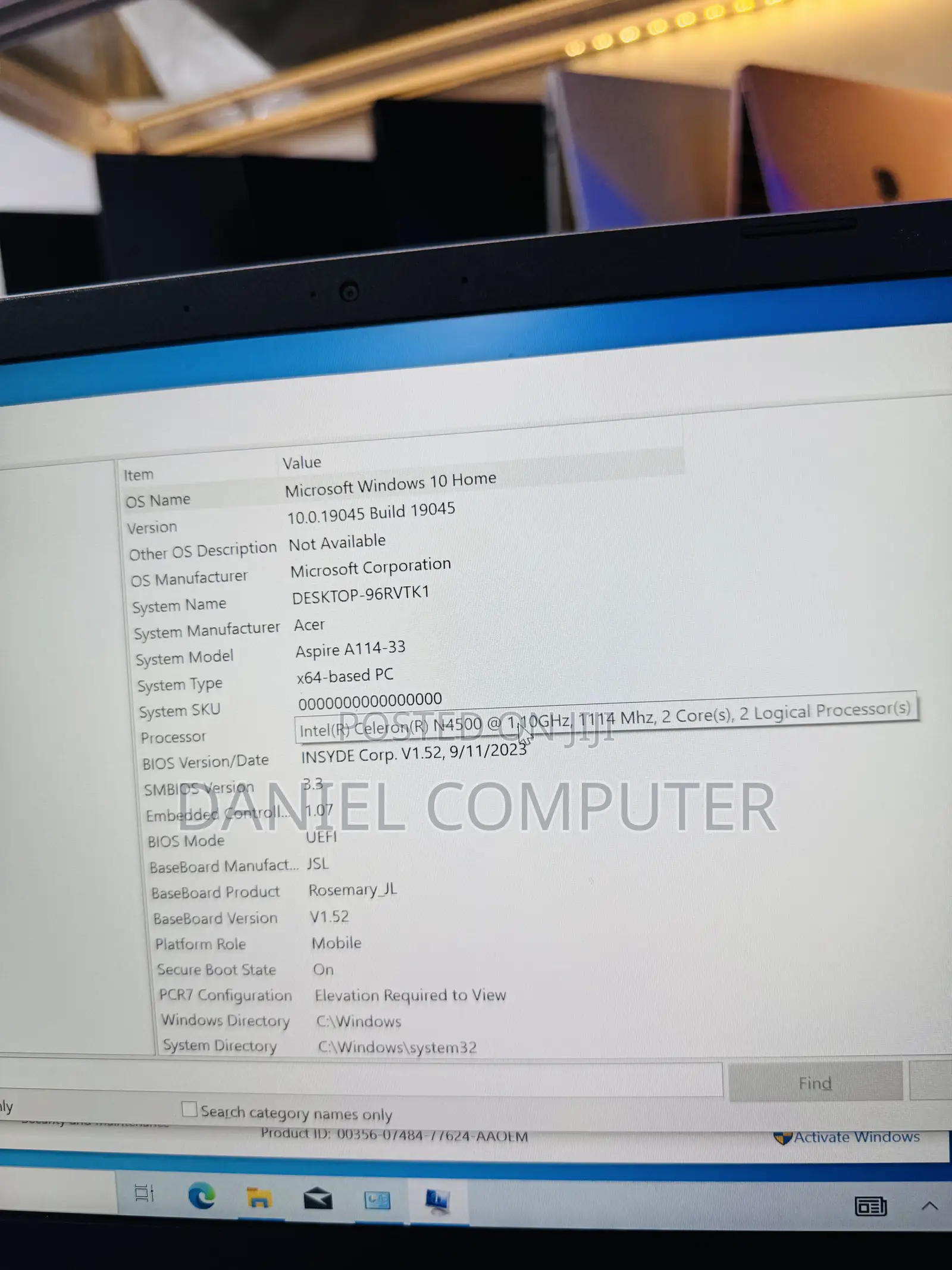 Laptop Acer Aspire A114 31 4GB Intel Celeron SSD 128GB