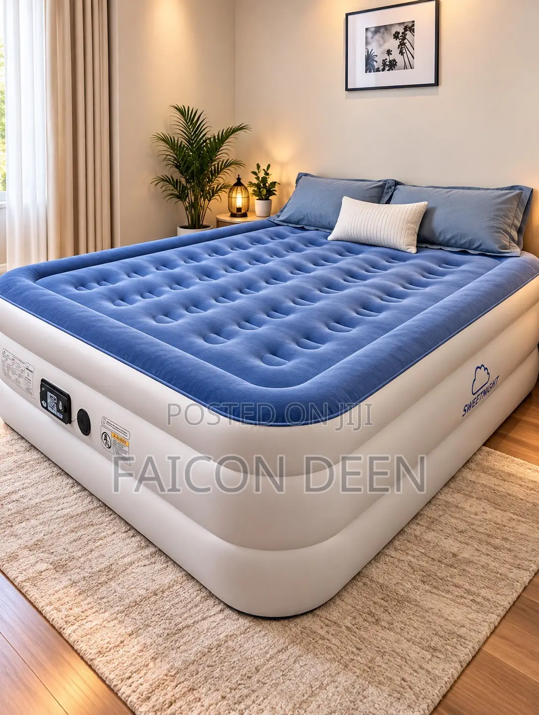 Sleep Like Royalty:Automatic Inbuilt Pump Double Size Air Mattress
