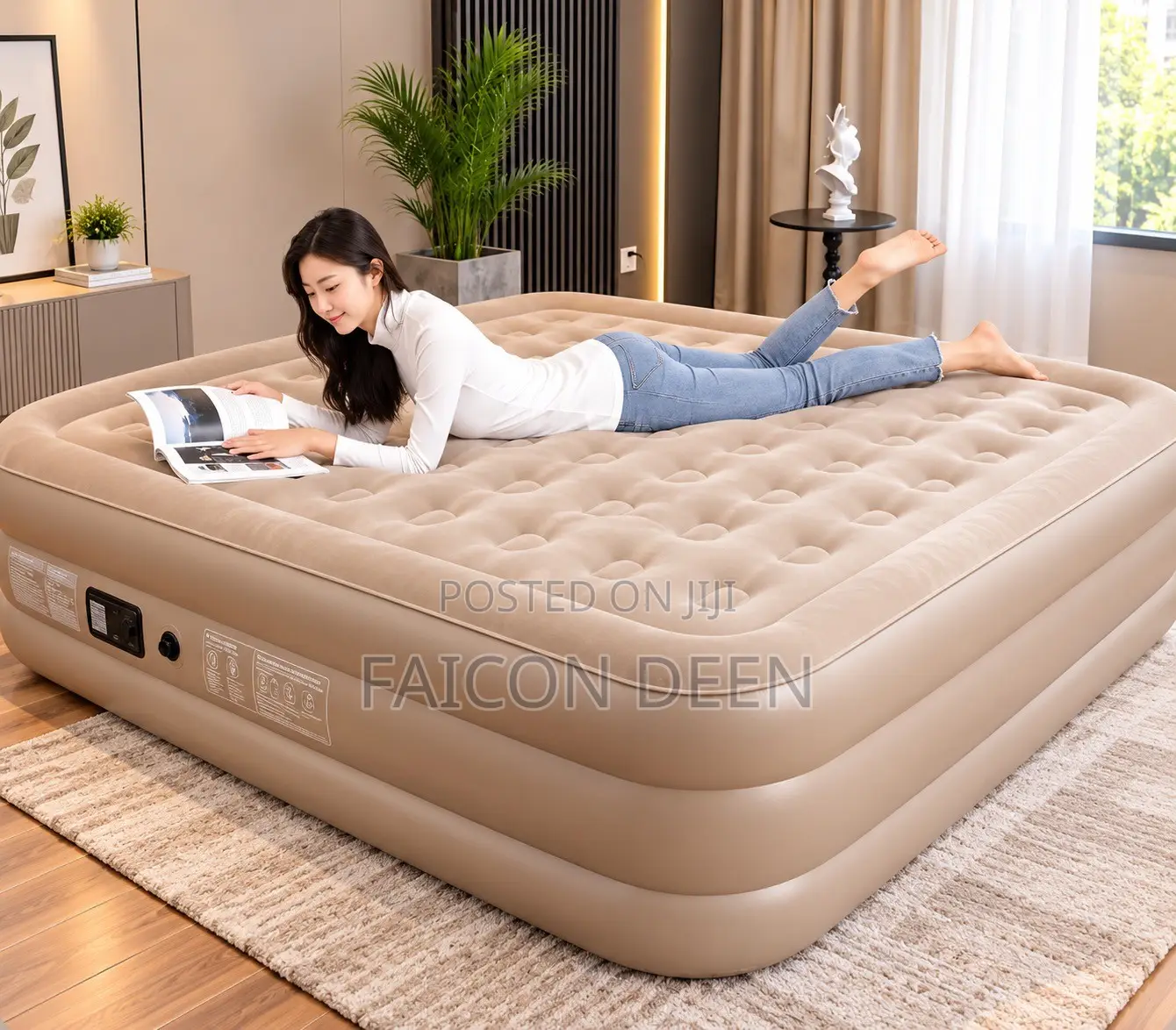 Luxury Without Limits :Double Size Automatic Inbuilt Pump Air Mattress
