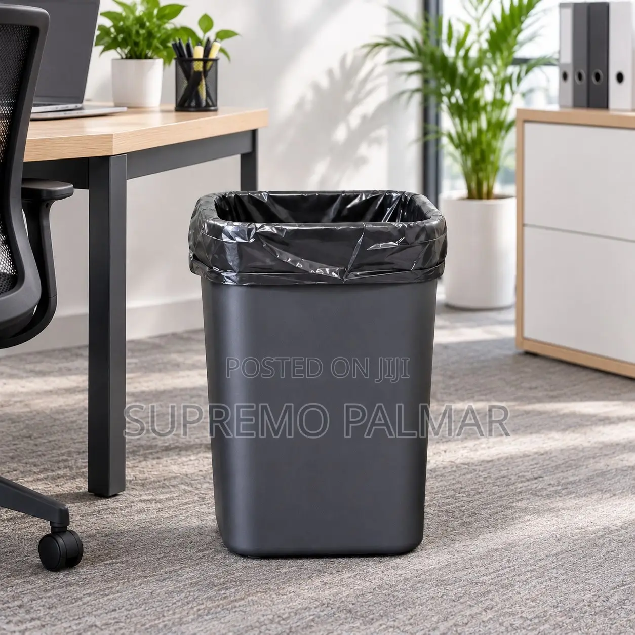 15L Small Plastic Trash Can - Office, Kitchen, Bedroom Wastebasket