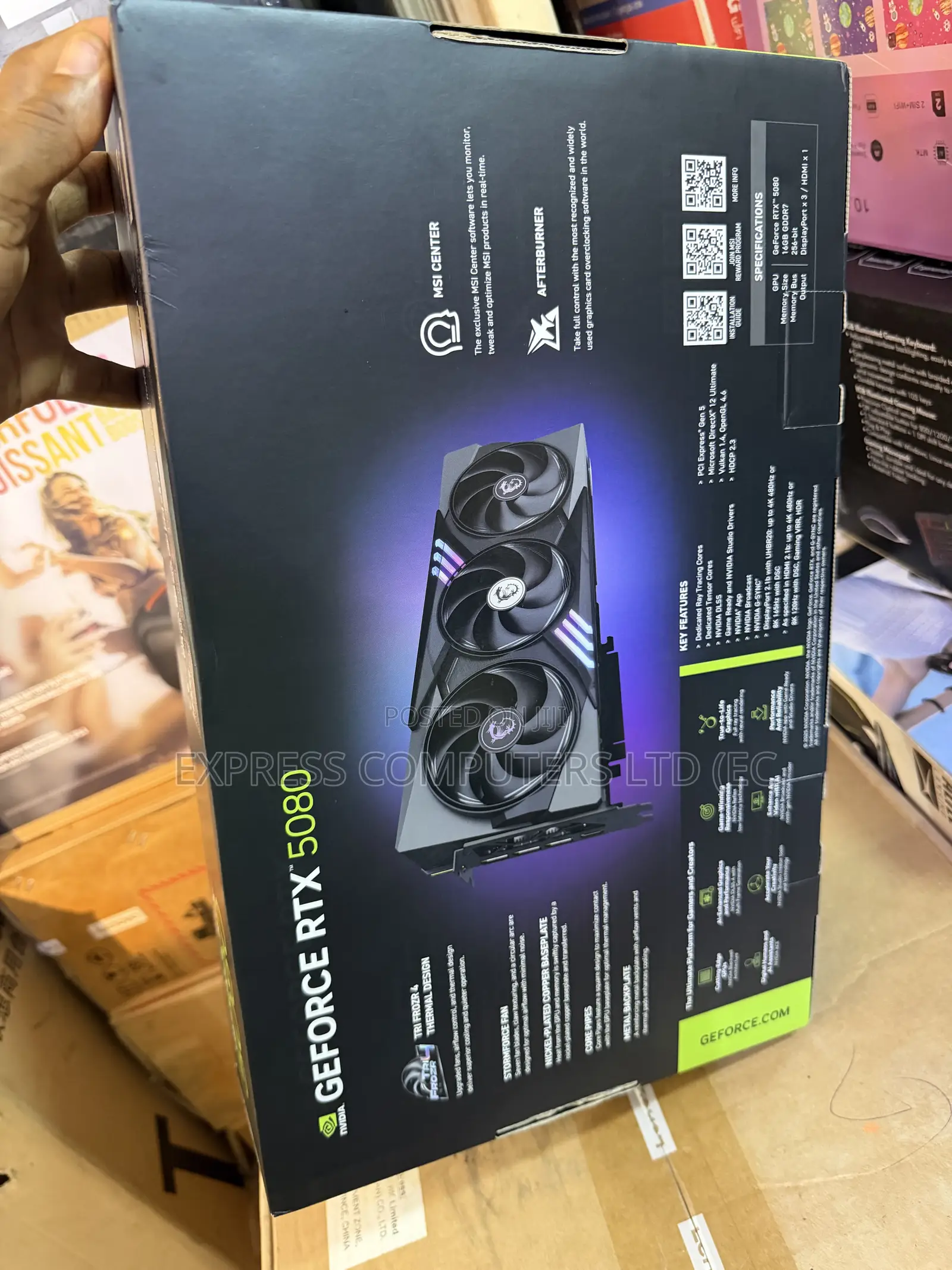 MSI GeForce RTX 5080 16GB Gaming Trio OC Graphics Card -GDDR7 Gaming