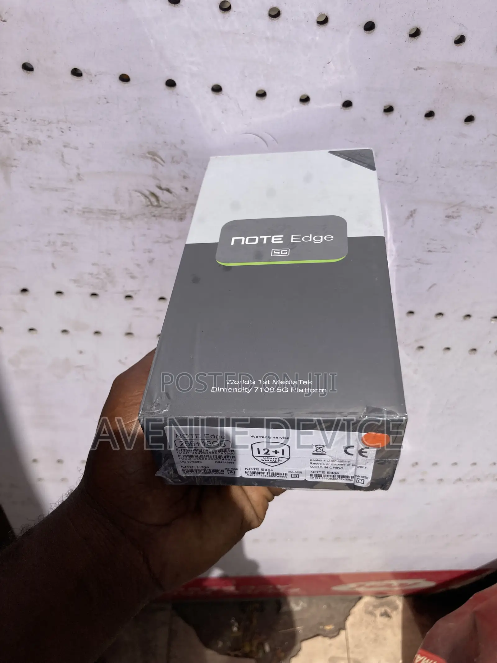 New Infinix Note Edge 256 GB Black