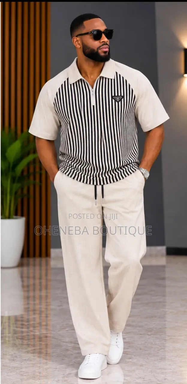 Black and White Kaftan for Men