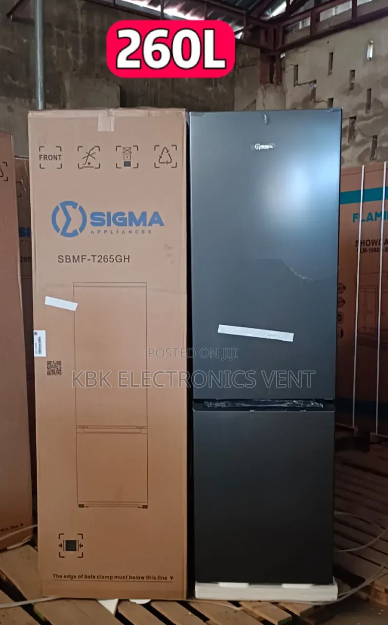 Sigma 260Liter Double Door Fridge Bottom Freezer