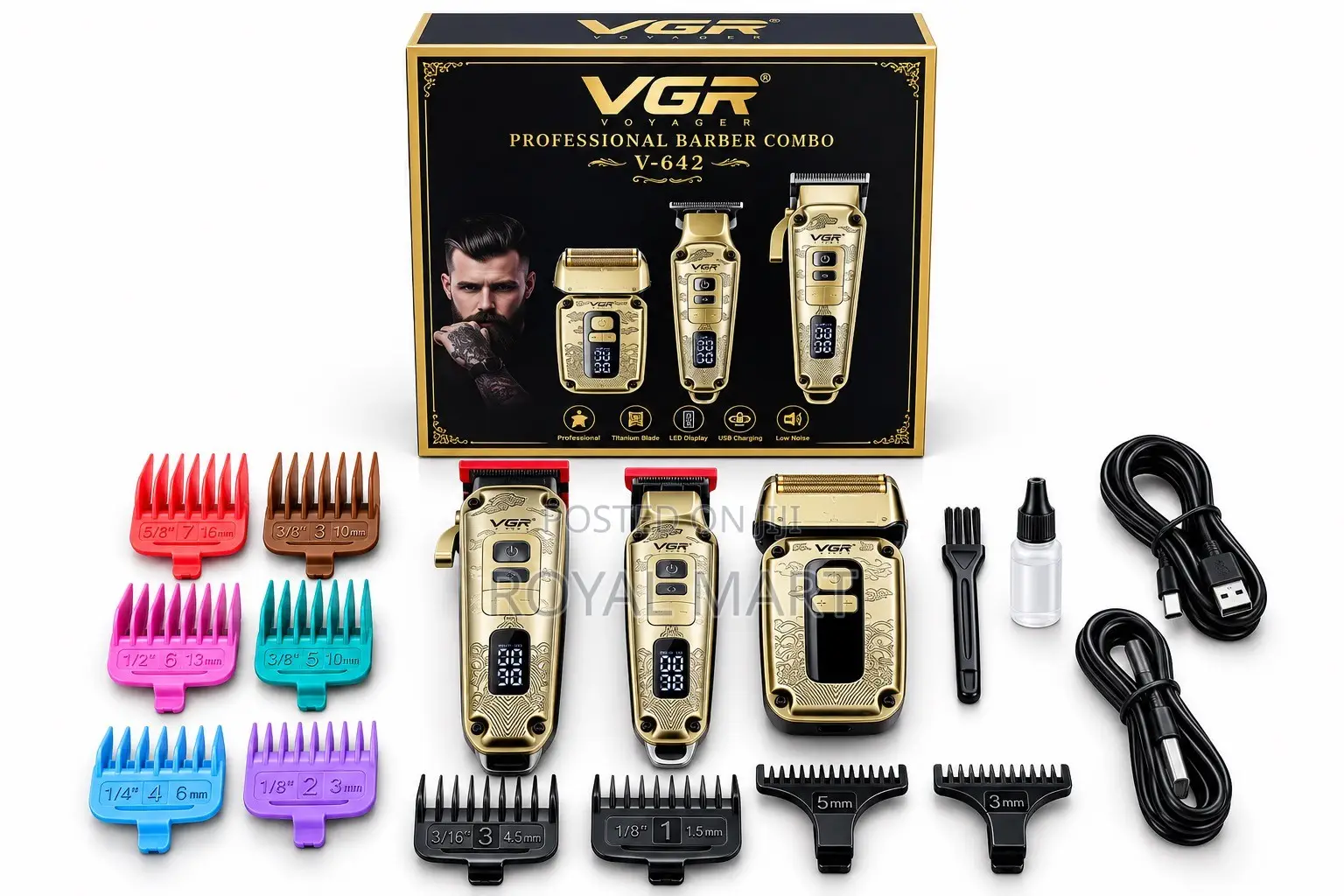 VGR v-642 Professional Barber Combo (3-in-1)