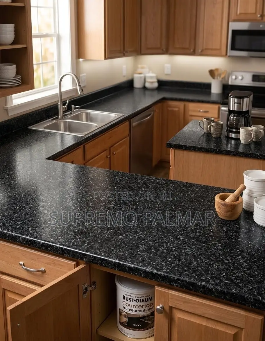 Onyx Countertop Refinishing Kit – Black Granite Effect, 50 Sq. Ft.