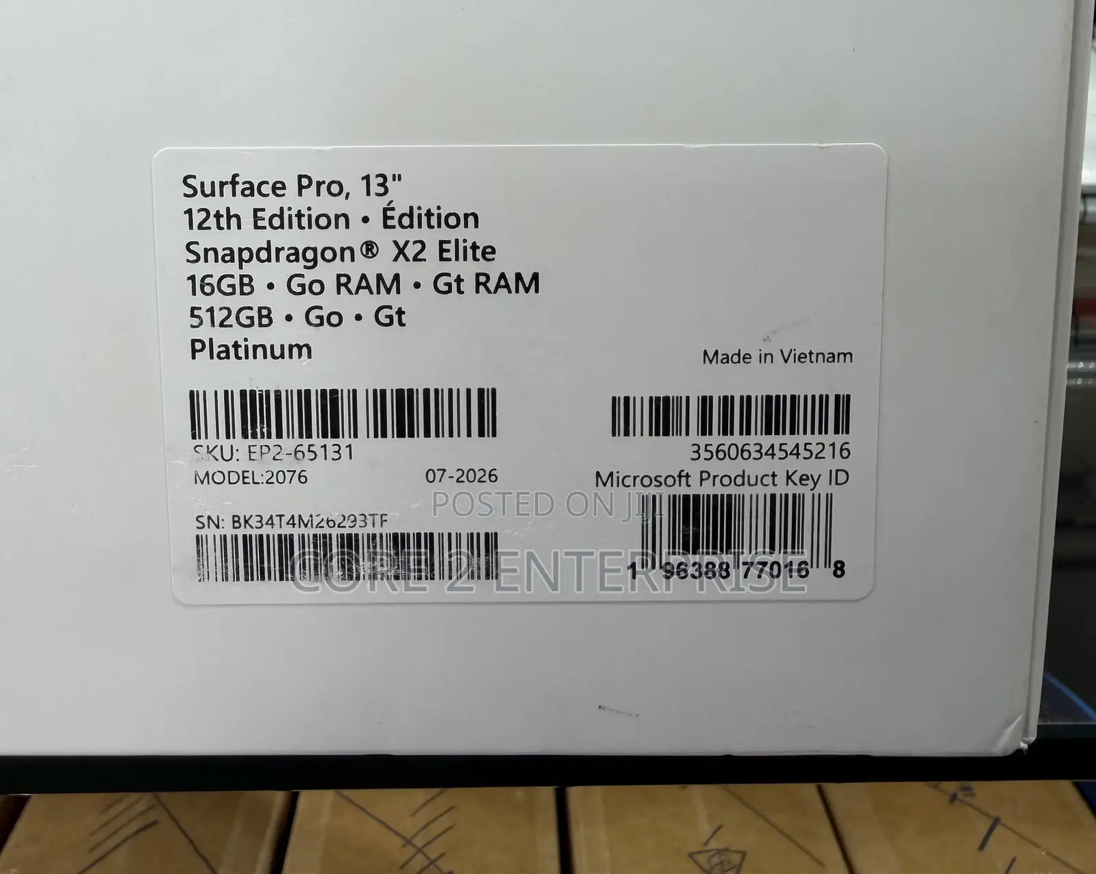 New Microsoft Surface Pro 16GB Qualcomm Snapdragon X Elite SSD 512GB