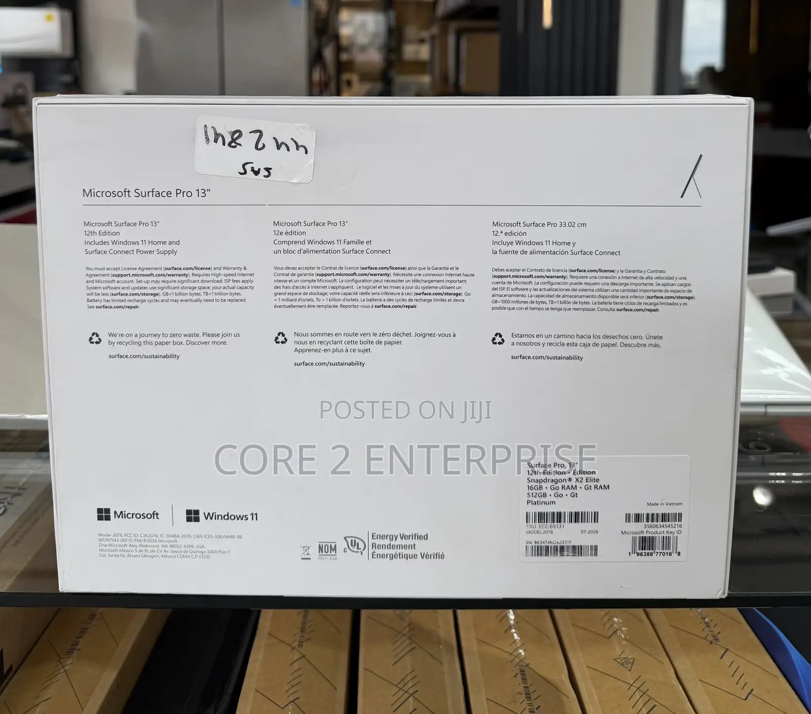 New Microsoft Surface Pro 16GB Qualcomm Snapdragon X Elite SSD 512GB