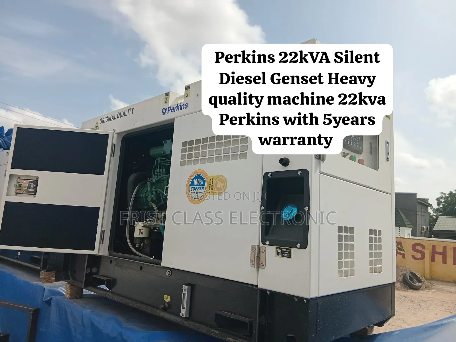 Heavy-Duty Perkins 22kVA Diesel Generator – Reliable Power for Homes