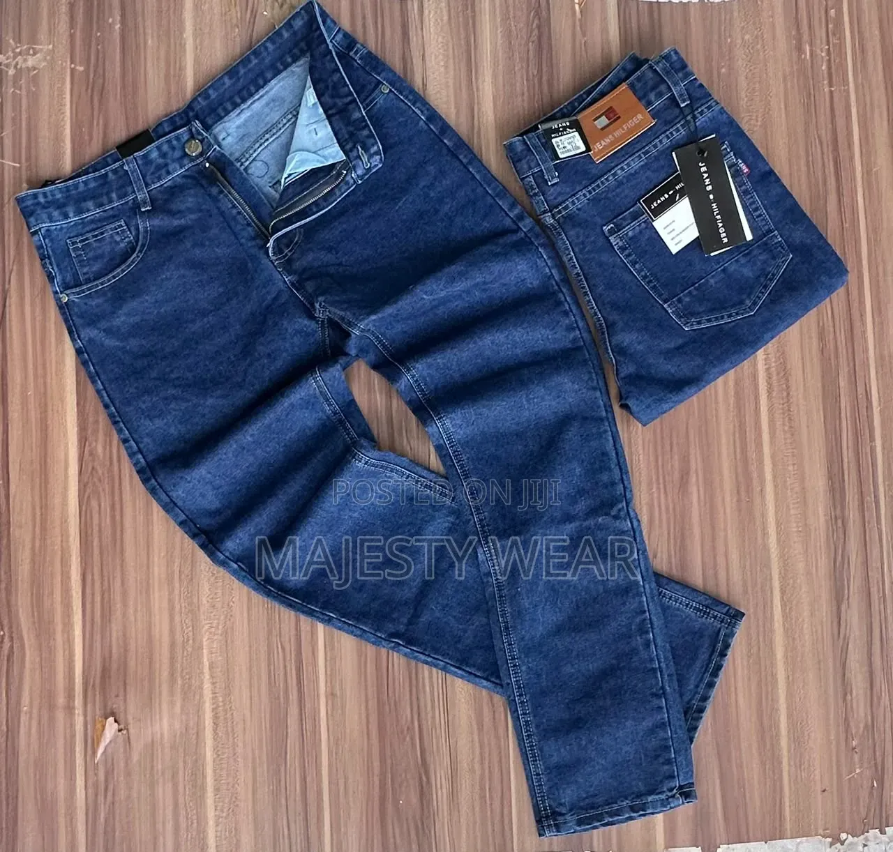Classic Plain Jeans Trousers