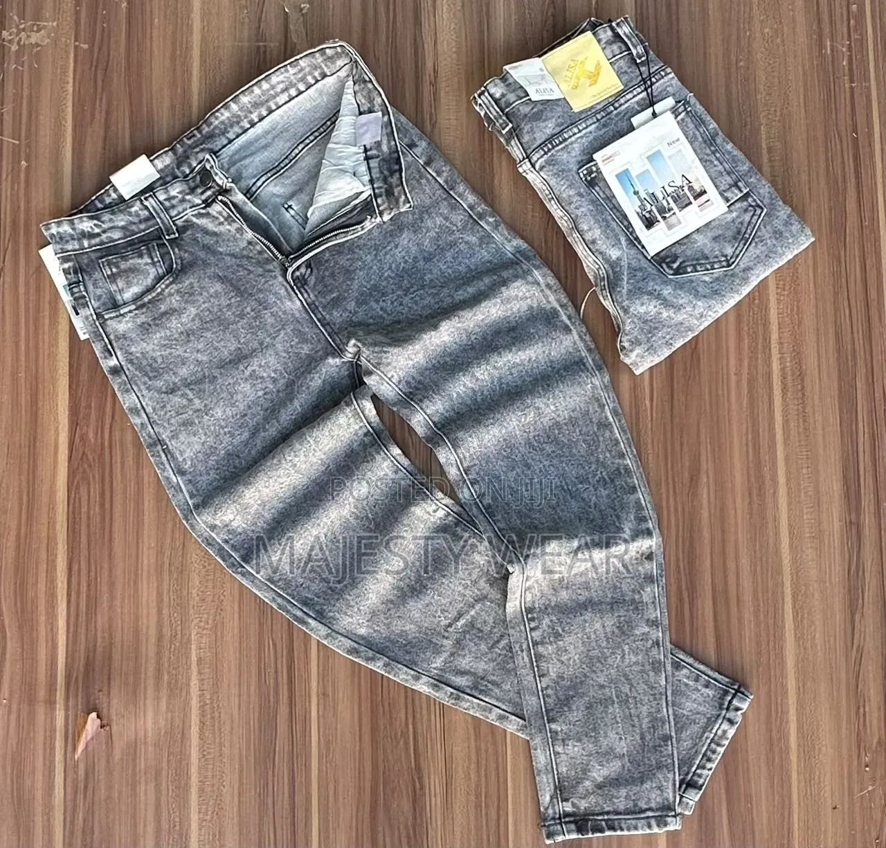 Classic Plain Jeans Trousers