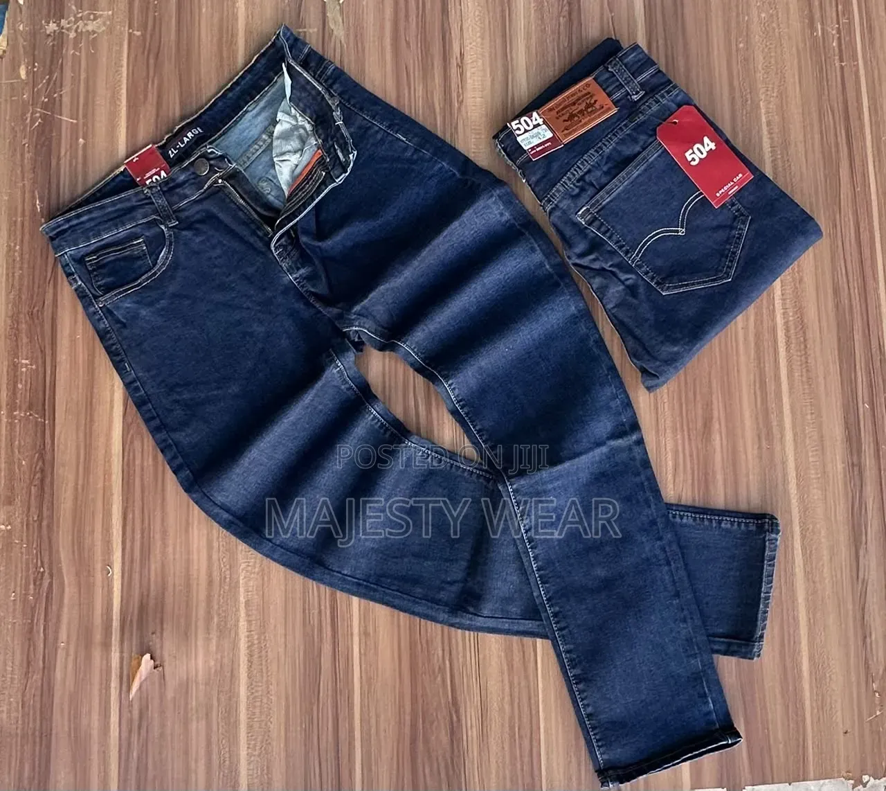 Classic Plain Jeans Trousers