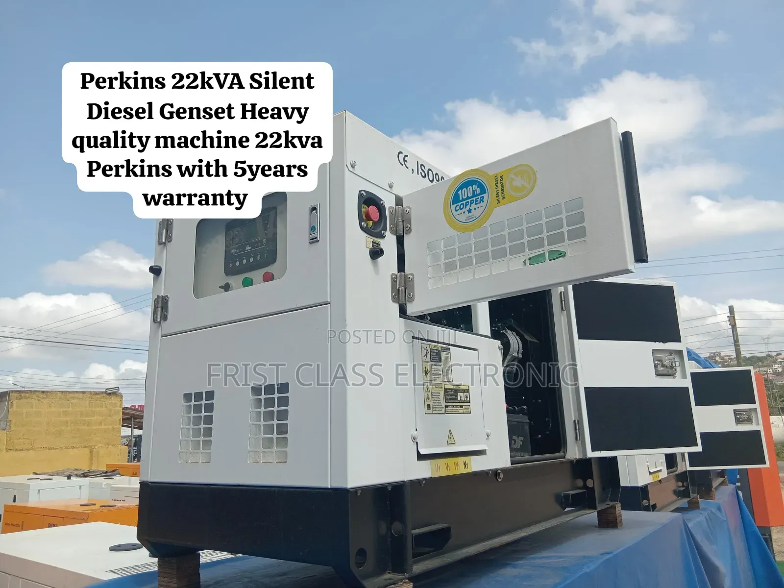 HighPerformance Perkins 22kVA Silent Genset 5YearWarranty Available