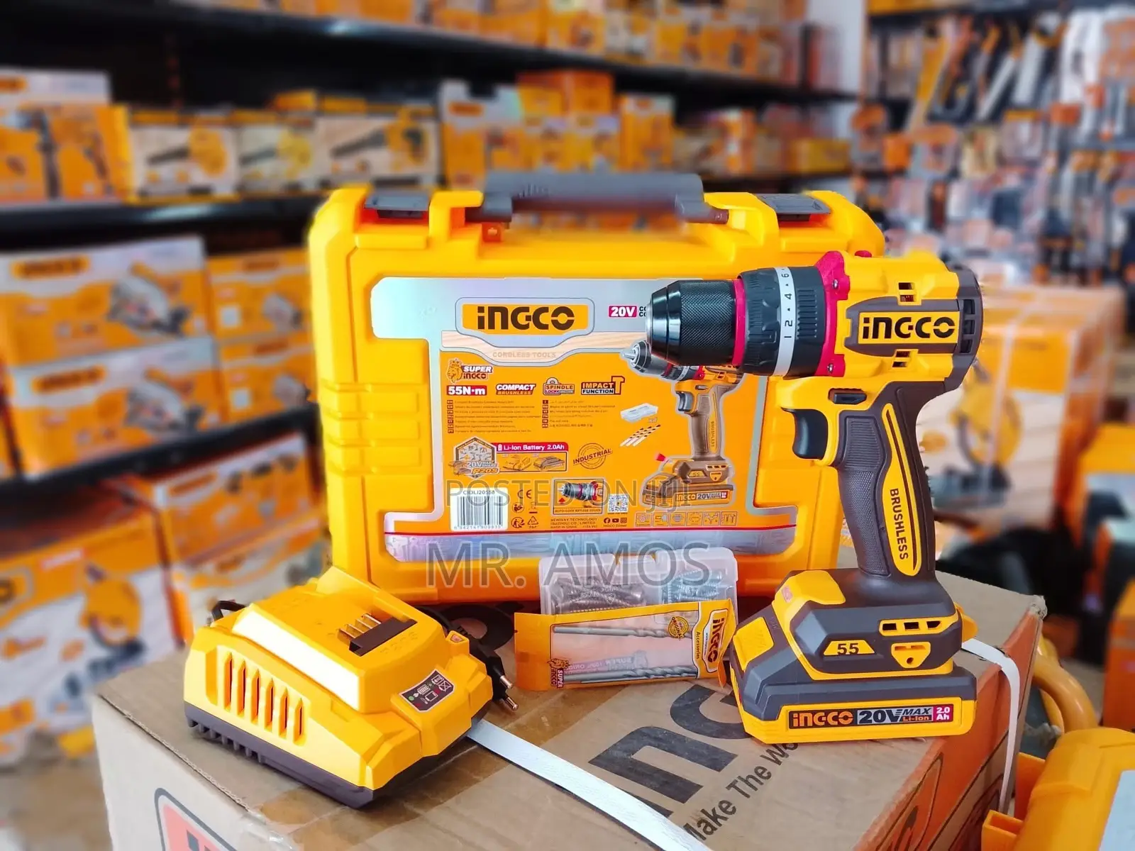 55nm Compact Cordless Impact Drill With Free Bits Included