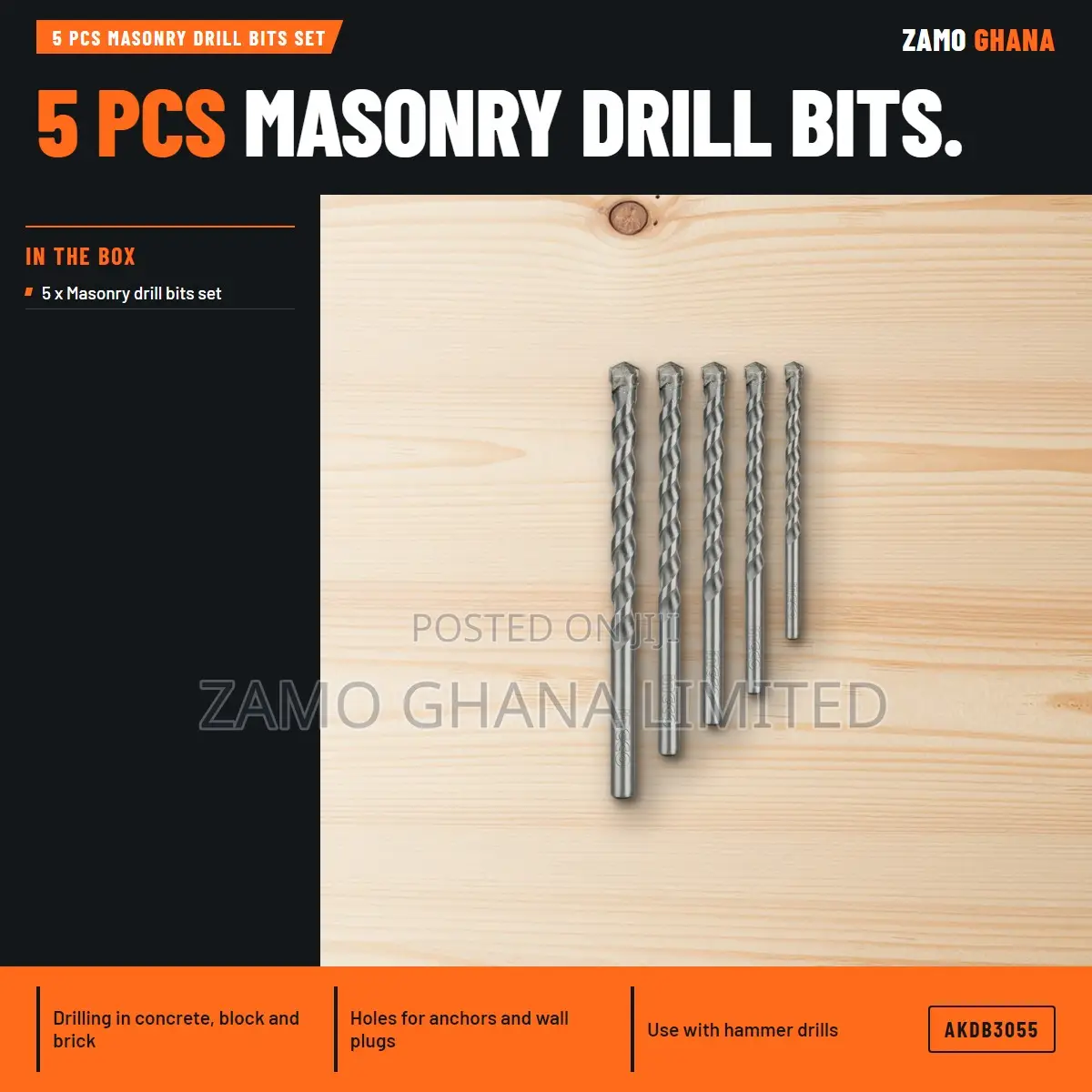 Ingco 5 PCS Masonry Drill Bits - Akdb3055