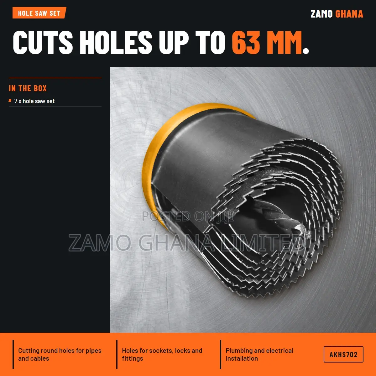 Hole Saw Set 7pcs # Akhs702