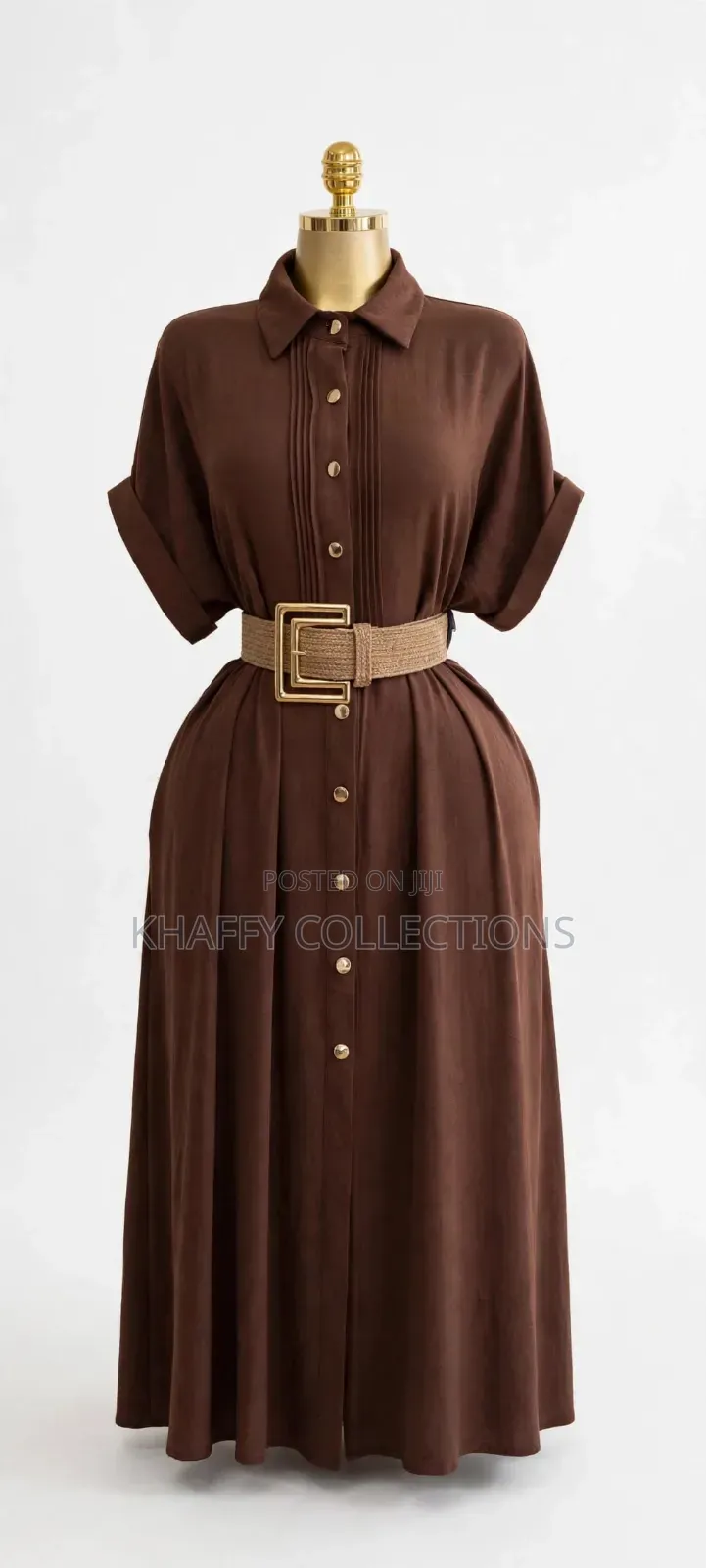 Luxury Chocolates Brown Shirt Gown