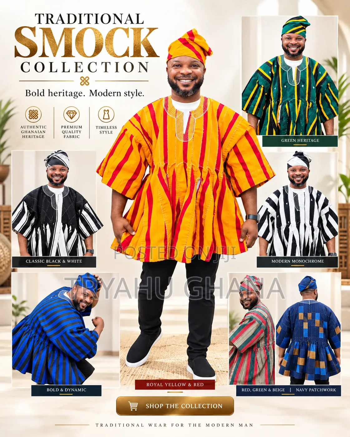 Buy Authentic Northern Smock With Hat - Tryahu Smock Hub Accra