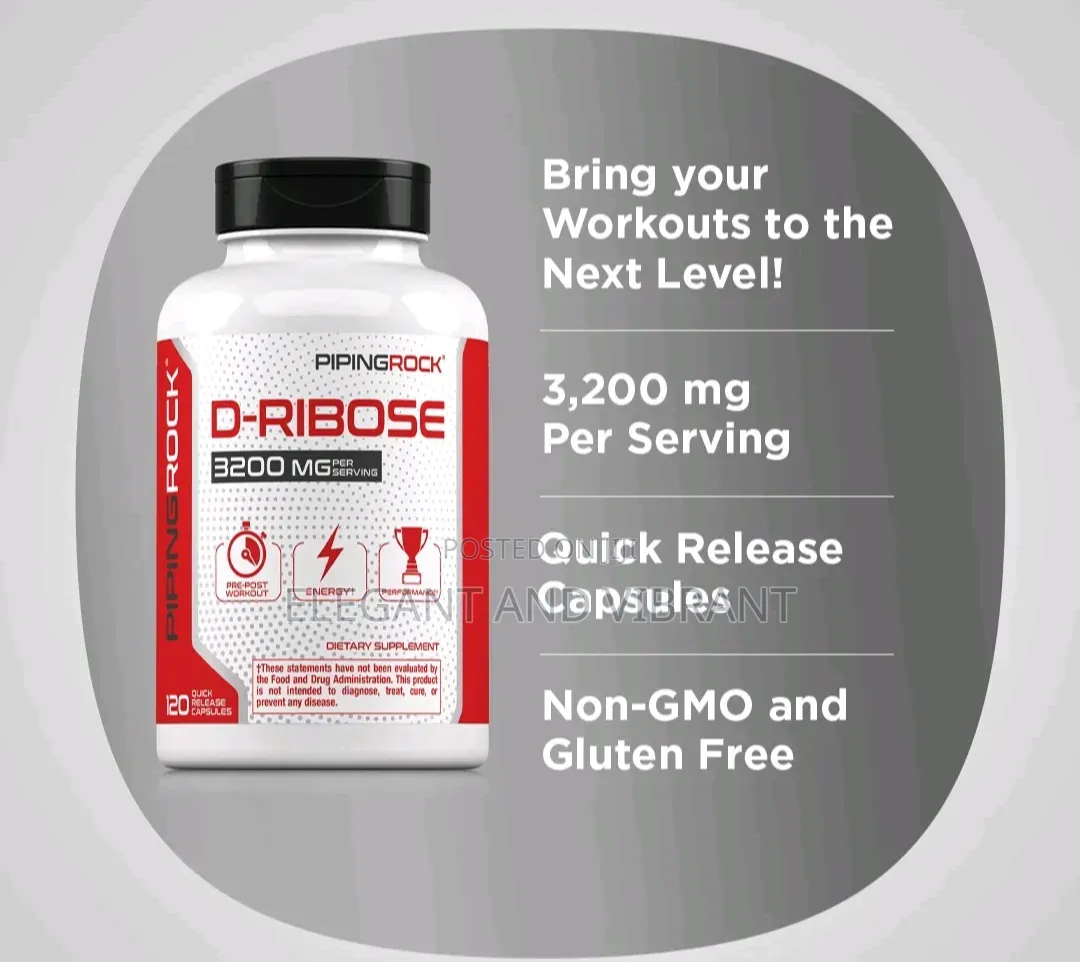 D-Ribose Capsules 3200mg | 120 Count