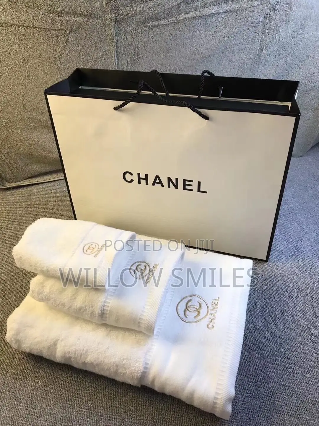 Dior | Versace | Hermes | Chanel Towel Set 3pcs in Box