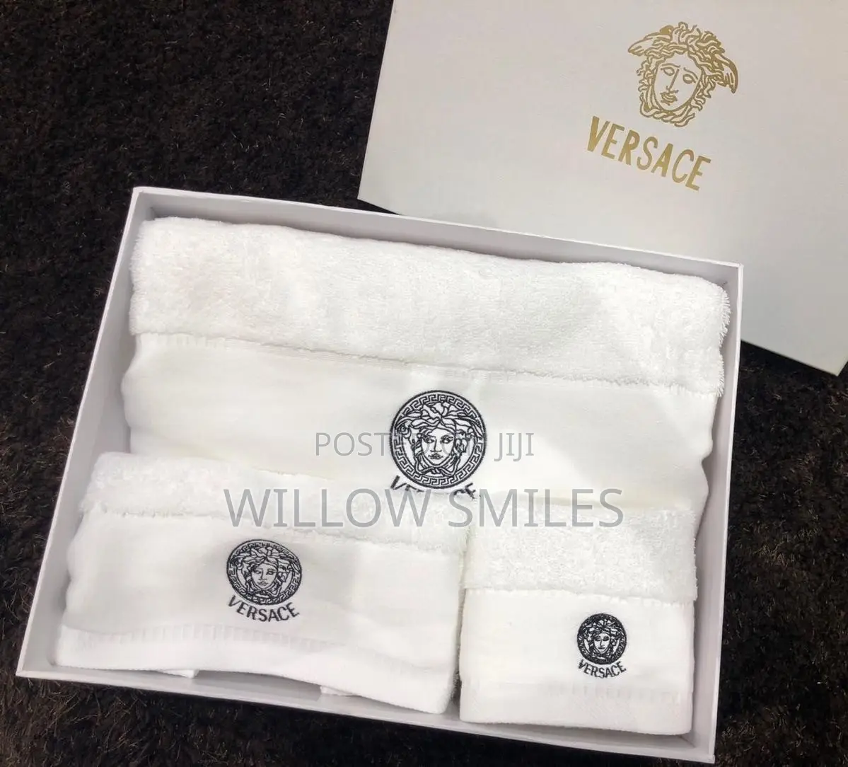 Dior | Versace | Hermes | Chanel Towel Set 3pcs in Box