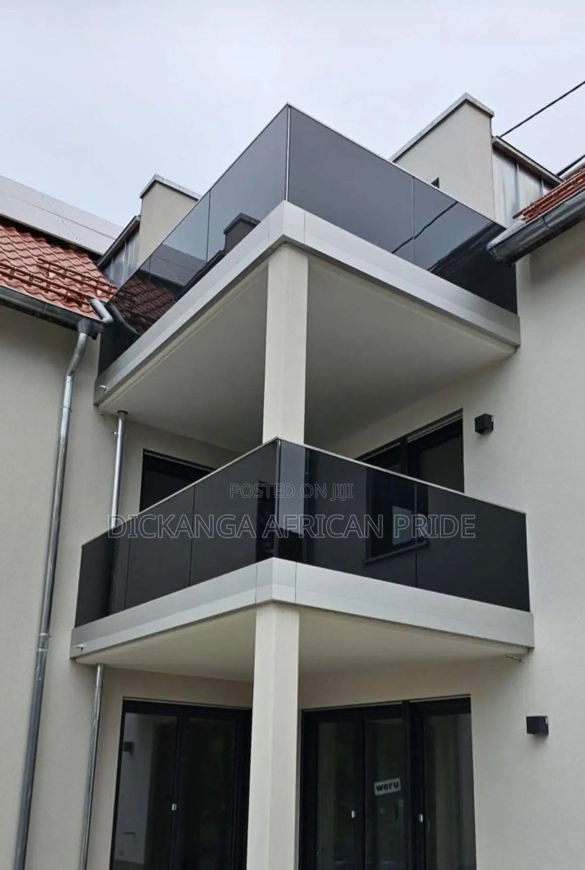 Glass Balustrade With Stainless Steel Handrails.