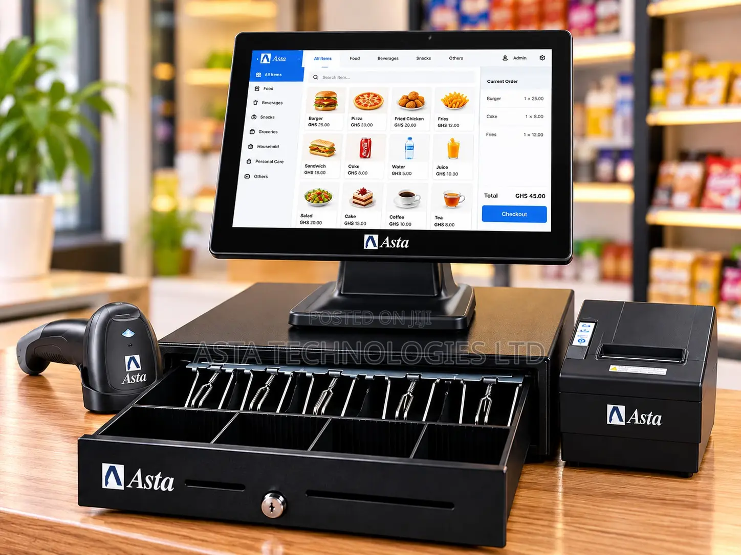 Asta POS Machine Complete Set Android