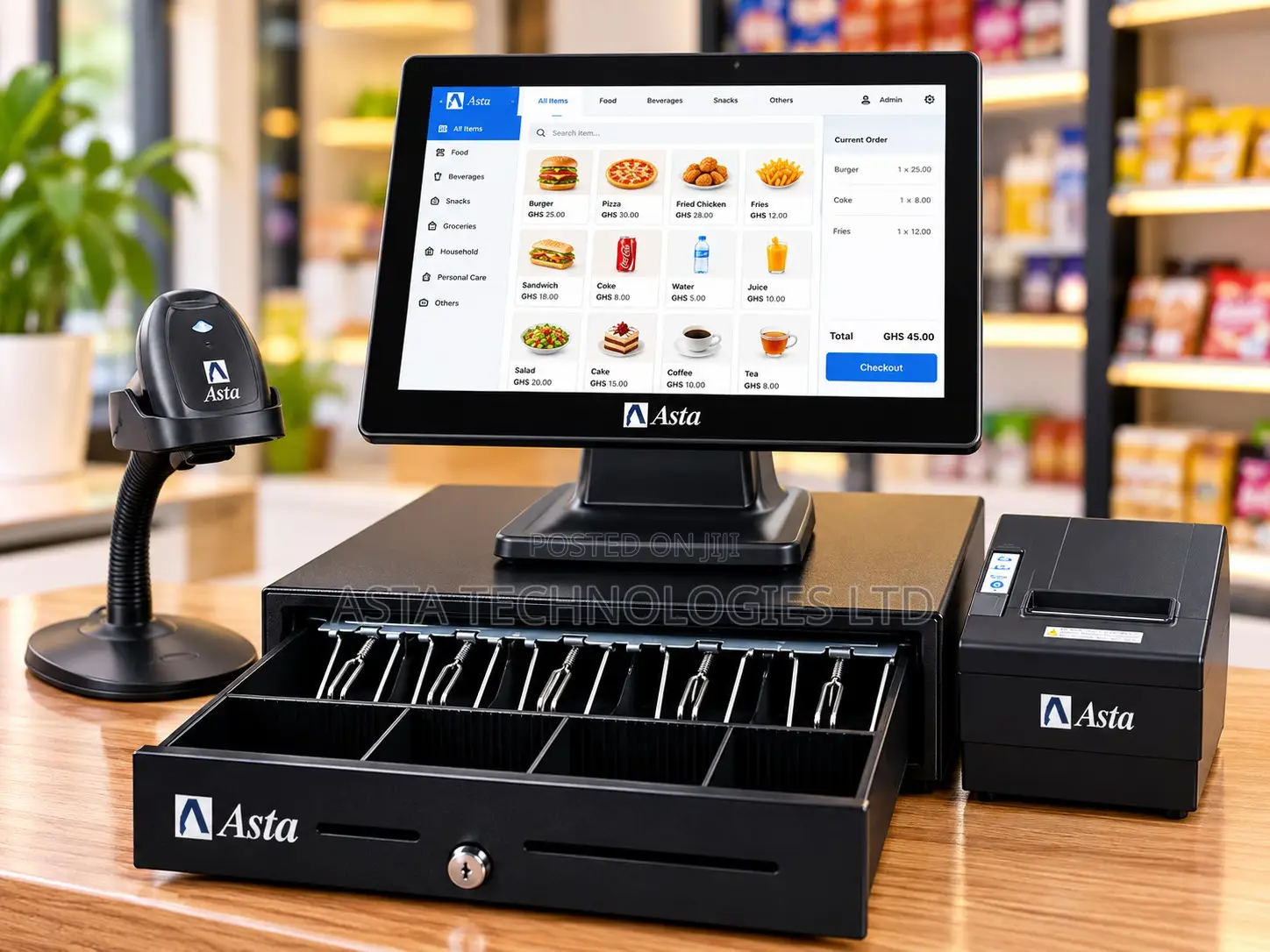 Asta POS Machine Complete Set Android