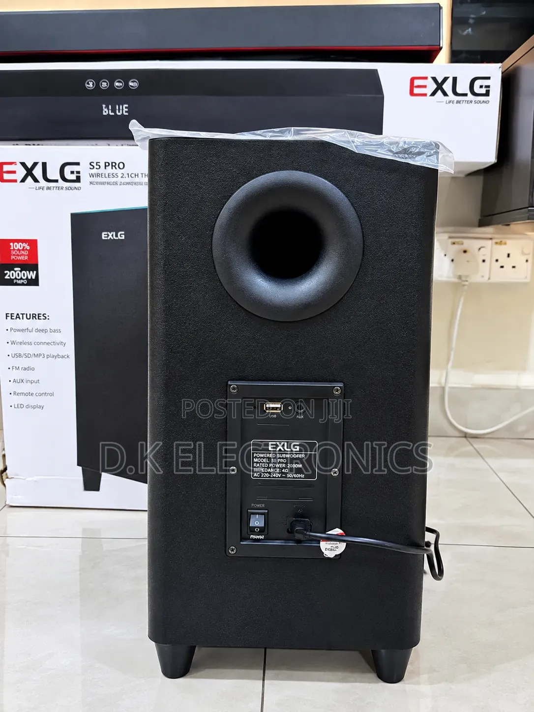 Pro S5 Exlg Wireless TV 2.1 Channel 2000 Watts Soundbar