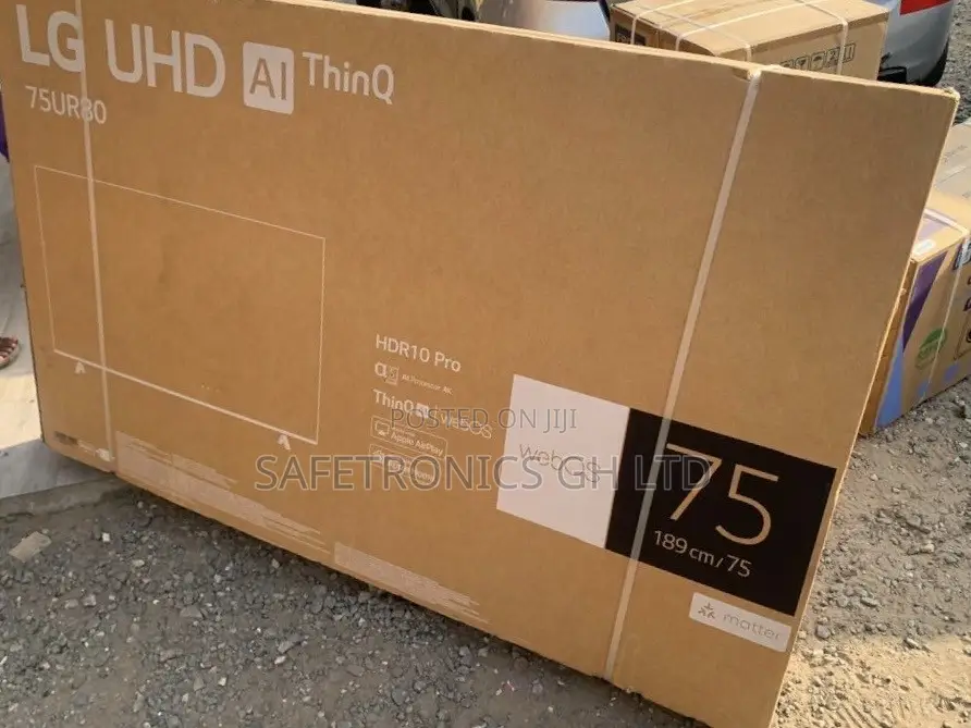 Grab Black 4K Smart LG 75 Inch UR80 Android TV