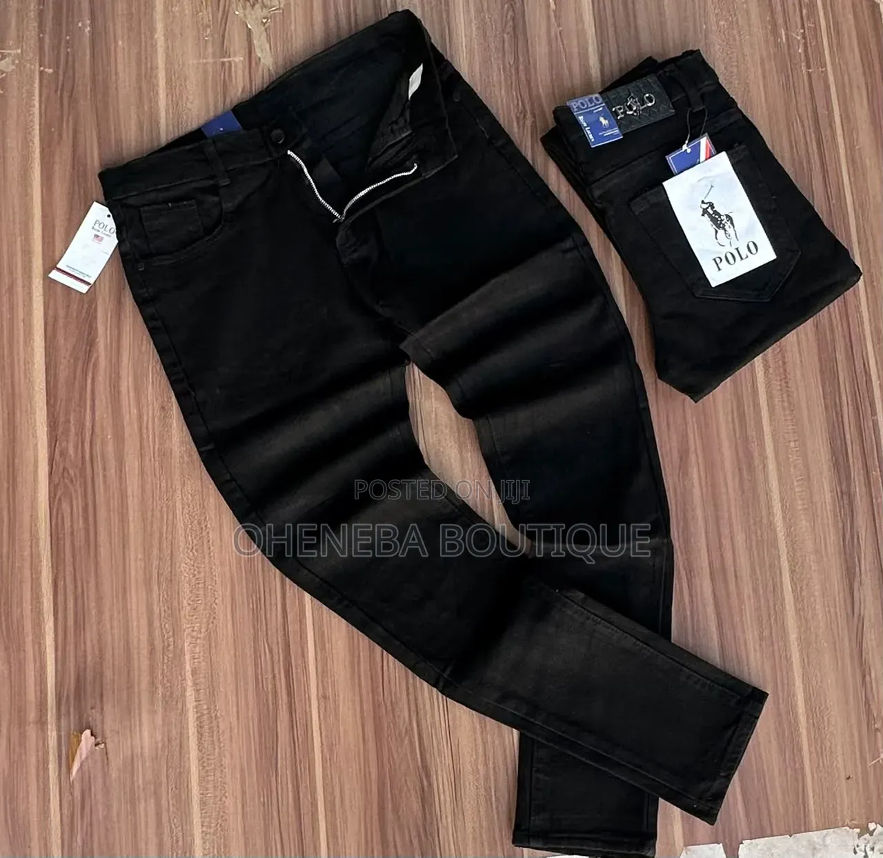 Pure Black Jeans Trousers