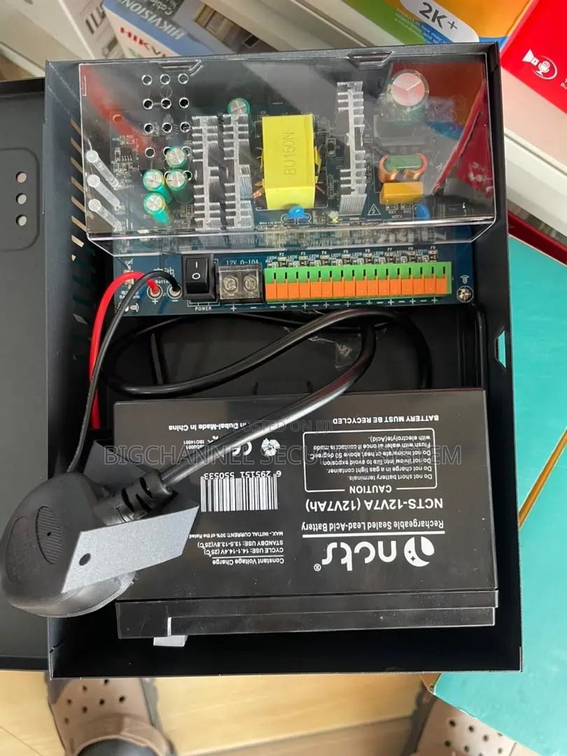 Ak 12v 10a /8ch Backup Stitching Power Supply for CCTV and Electronics